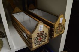 A pair of novelty plant troughs.