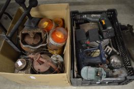 Various tools, lanterns etc.