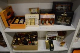 A collection of whisky and other miniatures, collectable box sets etc.