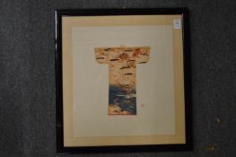 Chinese School, a fine study of a design for a court robe, framed and glazed.