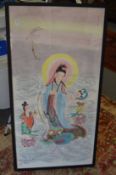 Chinese School, study of female Deities, watercolour.
