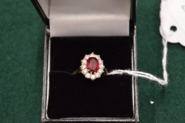 A 14ct gold dress ring.