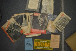 Various military and aviation ephemera.