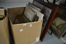 Various paintings and prints.