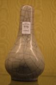 A small crackle glaze vase.
