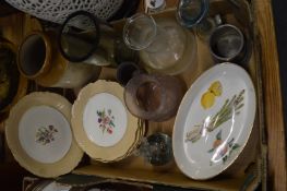 Floral decorated part dessert service and other items.