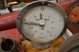 A fire truck water meter gauge.