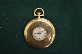 A Cartier 18ct gold fob watch.