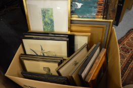 A box of various pictures.