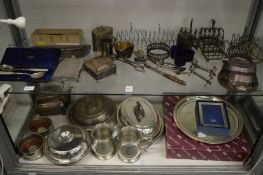 A quantity of plated wares.