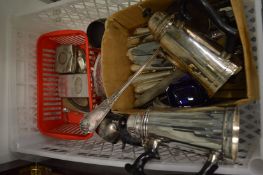 Various plated wares.