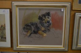 Neil Forster, study of a terrier, pastel.