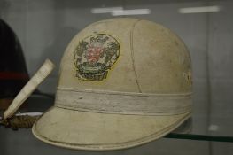 An early motoring helmet.