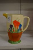 A Clarice Cliff Bizarre Crocus pattern jug.
