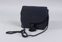 A VANESSA NEW YORK BLUE CLOTH BAG.