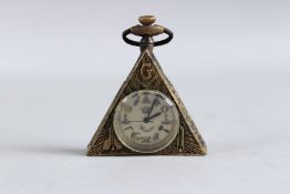 A TRIANGULAR MASONIC WATCH.