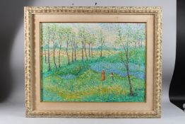GAIL BEUTEL. THE OUTING. Signed. Oil on canvas. 18ins x 24ins. Framed.