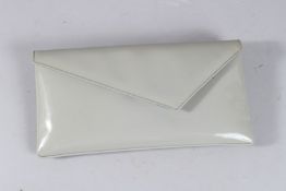 A L. K. BENNET GREY PATENT BAG.