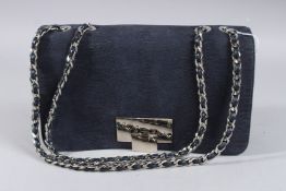 A STUART WEITZMAN for RUSSELL & BROMLEY BLUE BAG.
