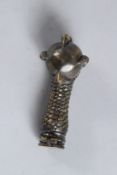 A BRASS NOVELTY BALL CLAW VESTA.