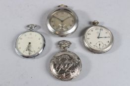 FOUR POCKET WATCHES.