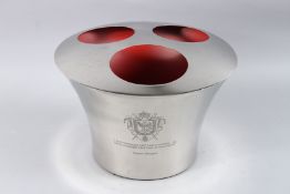 A LILY BOLLINGER THREE BOTTLE WINE COOLER. 14ins wide.