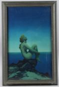 AFTER MAXFIELD PARRISH 'Stars' Art Deco framed coloured print published by 'The House of Art' 52cm x