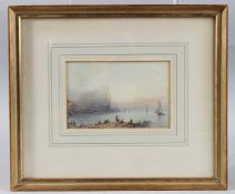 ATTRIBUTED TO GEORGE WEATHERILL (19TH CENTURY) Coastal scene with fishermen, possible Staithes