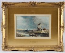 FRED RIDER (EARLY 20TH CENTURY) 'The Old Mill, Sussex' watercolour, signed, 15cm x 23.5cm