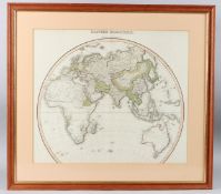 PINKERTON'S MODERN ATLAS (EARLY 19TH CENTURY) Eastern Hemisphere 46cm x 53cm, framed