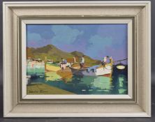 CECIL ROCHFORT D'OYLY JOHN (1906-1993) 'Night fishermen off the French coast at Napoule' oil on