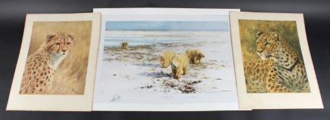 DAVID SHEPHERD (20TH CENTURY) 'Lone Wanderers of the Arctic' limited edition coloured print, 479/