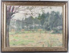 GEORGE WEISSBORT (1928 - 2013) 'An impression of a Park' oil on board, label verso signed and
