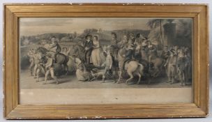 AFTER THOMAS STOTHARD RA (19TH CENTURY) 'The Procession of the Flitch of Bacon' engraving, by