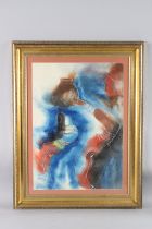 INDIAN SCHOOL woman carrying a pot on her head, watercolour and gouache, indistinctly signed, 68cm x