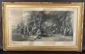 AFTER T WEBSTER RA (19TH CENTURY) 'The Playground' engraving by F Joubert for the Art Union