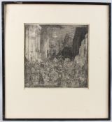 FRENCH SCHOOL A Royal procession entering into Jerusalem, possibly the Queen of Sheba etching,