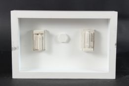 SIR EDUARDO PAOLOZZI CBE RA (1924-2005) Three element abstract relief sculpture, 36cm x 23cm