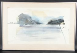 DEREK DALTON (b.1929) 'Ullswater Space' watercolour, inscribed, signed and dated 1976, 46cm x 77cm