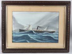 MARITIME SCHOOL (LATE 19TH EARLY 20TH CENTURY) Portrait of the steamship SS Franclin, watercolour