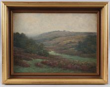 FREDERICK GOLDEN SHORT (1863-1936) 'New Forest' oil on board, signed, 26cm x 36.5cm