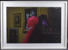 GULER ATES (B.1977) 'Flowers' A cloaked figure in a gallery, colour print, edition of 10, label