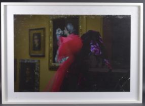 GULER ATES (B.1977) 'Flowers' A cloaked figure in a gallery, colour print, edition of 10, label