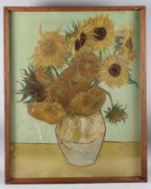 AFTER VINCENT VAN GOGH 'Sunflowers 1888' full size colotype print 86cm x 69cm