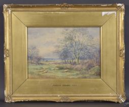 SYVESTER STANNARD RBA (1870-1951) Landscape with fisherman on a bridge and another landscape with