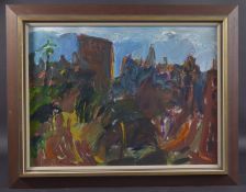 KEVIN CONNER (AUSTRALIAN b.1932) 'View over Railway Square' Townscape, possibly Sydney, Australia