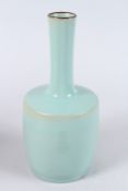 A CHINESE RU WARE MALLET SHAPED VASE. 11ins high.