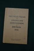 Instructions for American Serviceman in Britain 1942, reprint.