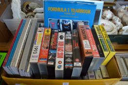 Books and videos relating to Formula One and other motoring subjects.