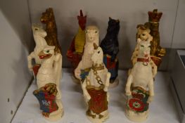 A group of The Queens Beasts, by James Woodford RA.